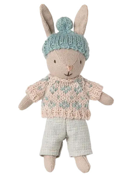 Maileg Winter Rabbit Sand Mint