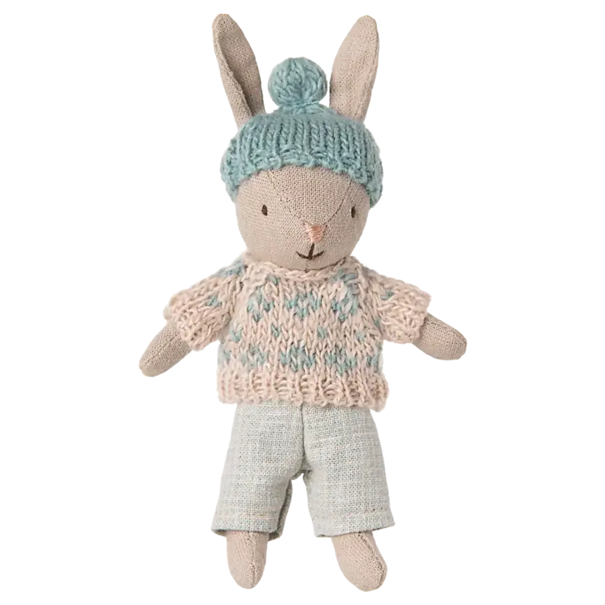 Maileg Winter Rabbit Sand Mint