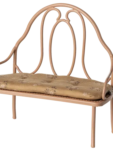 Maileg Vintage bench, Mini- Dark Powder