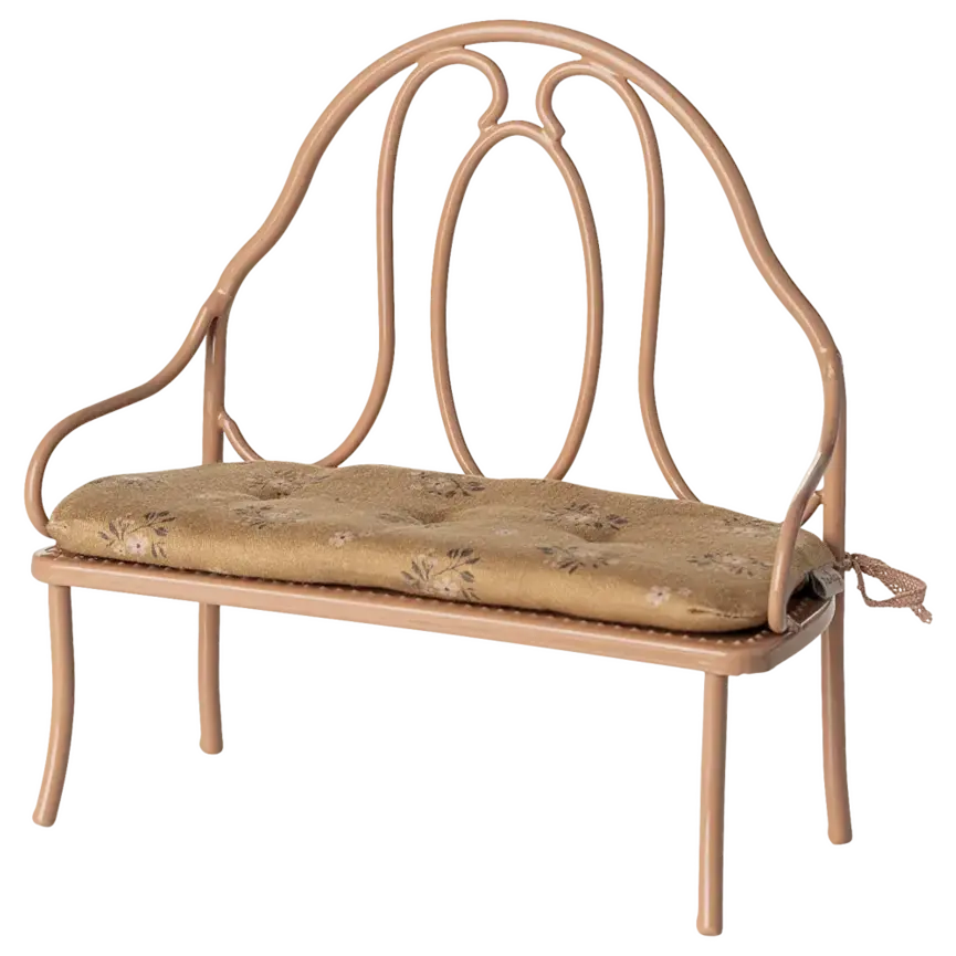 Maileg Vintage bench, Mini- Dark Powder