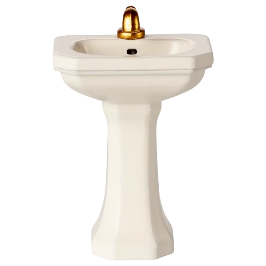 Maileg Bathroom Sink, Mouse- Off White