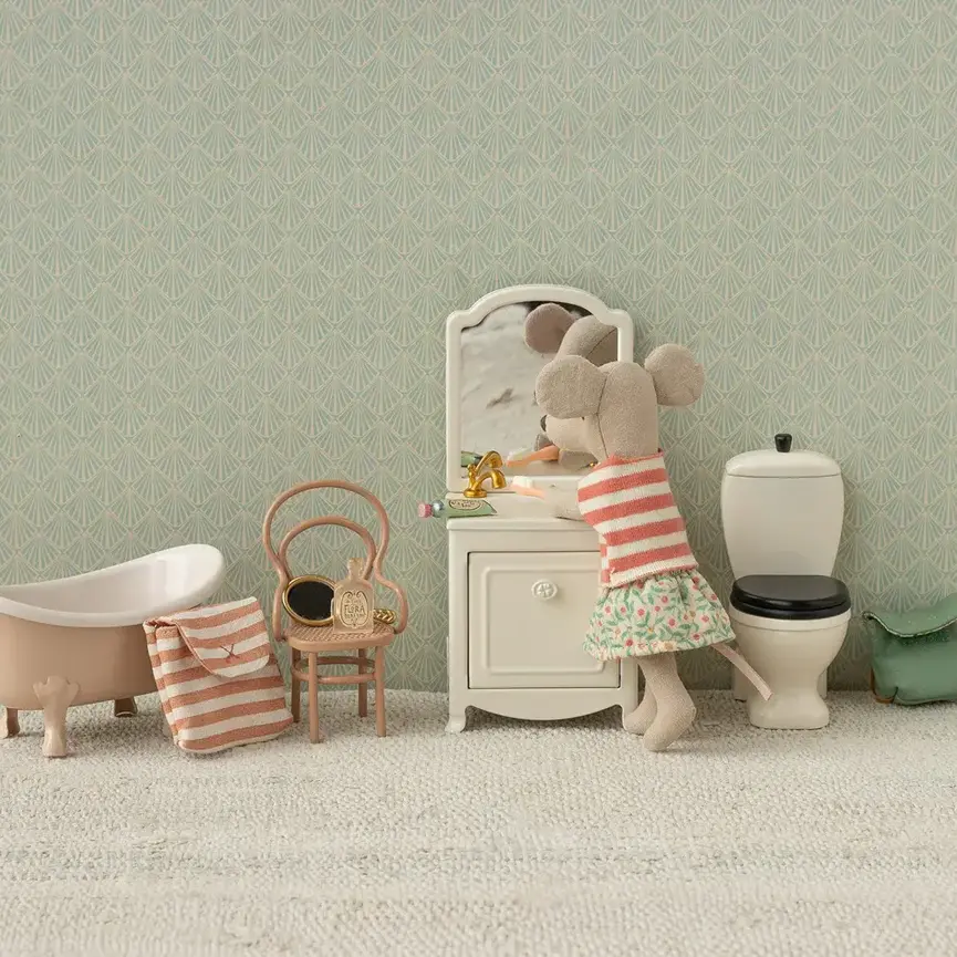 Maileg Toothbrush set in bag, Mouse