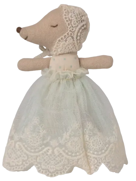 Maileg Baby Mouse in gown