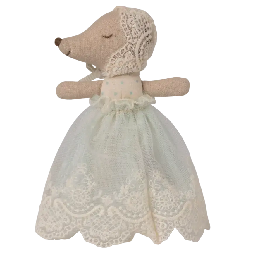 Maileg Baby Mouse in gown