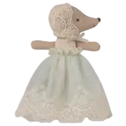 Maileg Baby Mouse in gown