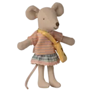 Maileg Little Sister Mouse with bag