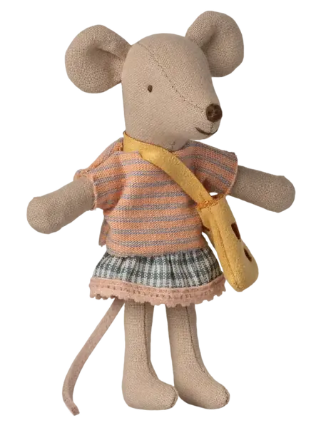 Maileg Little Sister Mouse with bag