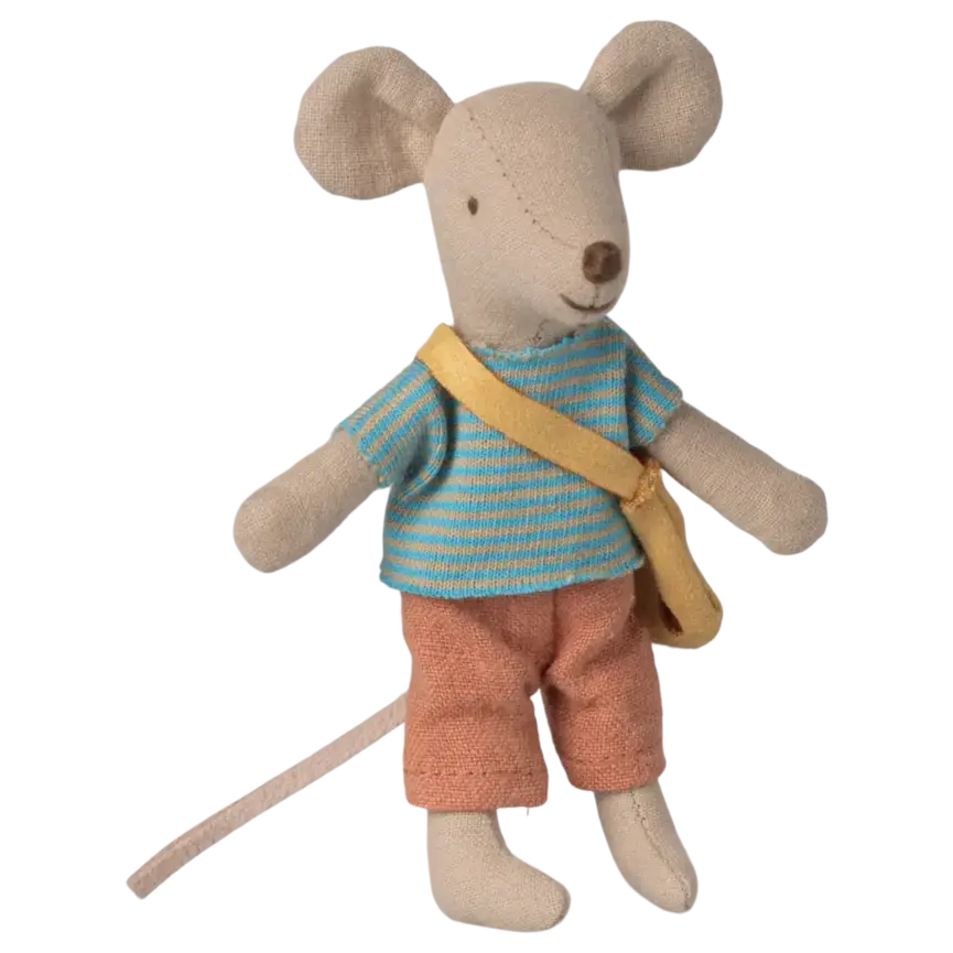 Maileg Little Brother Mouse with bag