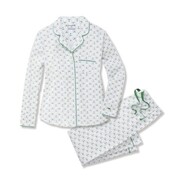 Womens Woven Twill Classic Pajama Set in Fairway Stripe