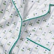 Womens Woven Twill Classic Pajama Set in Fairway Stripe