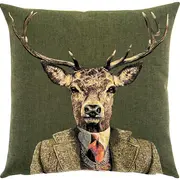 Decorative Pillow Cover-Anthropomorphic Stag