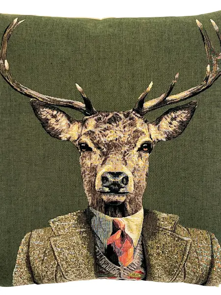 Decorative Pillow Cover-Anthropomorphic Stag