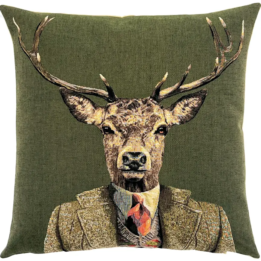 Decorative Pillow Cover-Anthropomorphic Stag