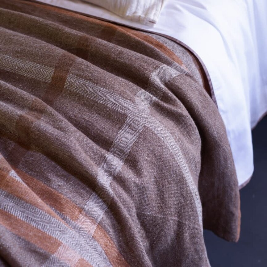 TL Union Brown Stipe Bedding