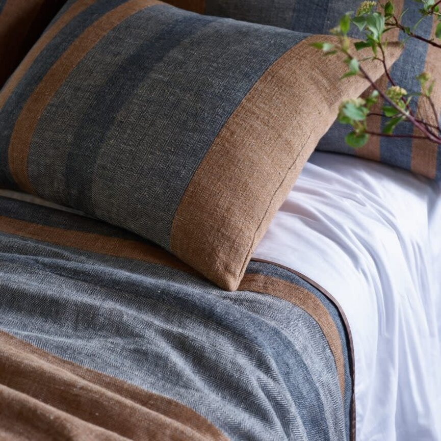 TL Union Brown Stipe Bedding