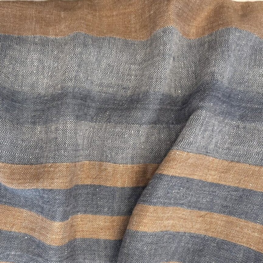 TL Union Brown Stipe Bedding