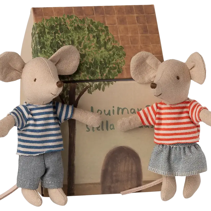 Maileg LouiMax and Stella little Brother and Sister Mice