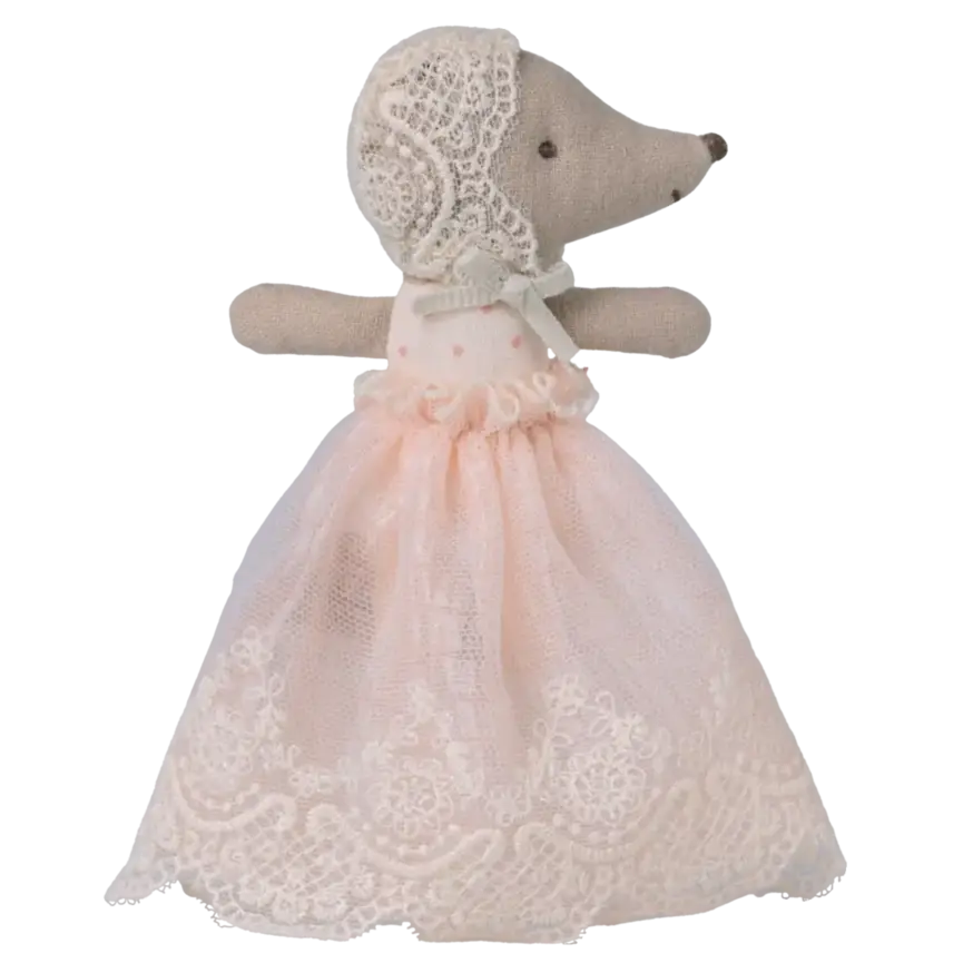 Maileg Baby Mouse in gown