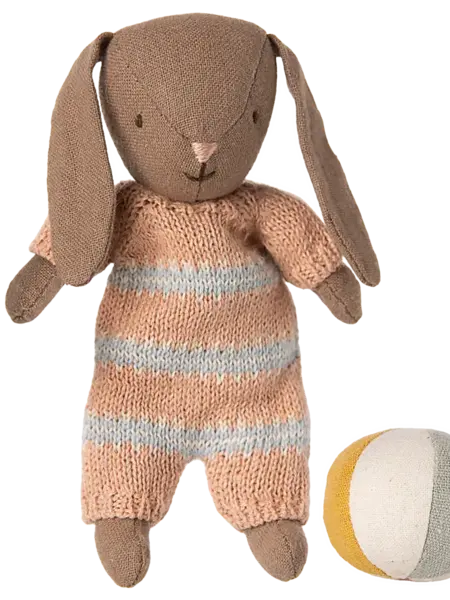 Maileg Bunny Set Brown Dusty Rose