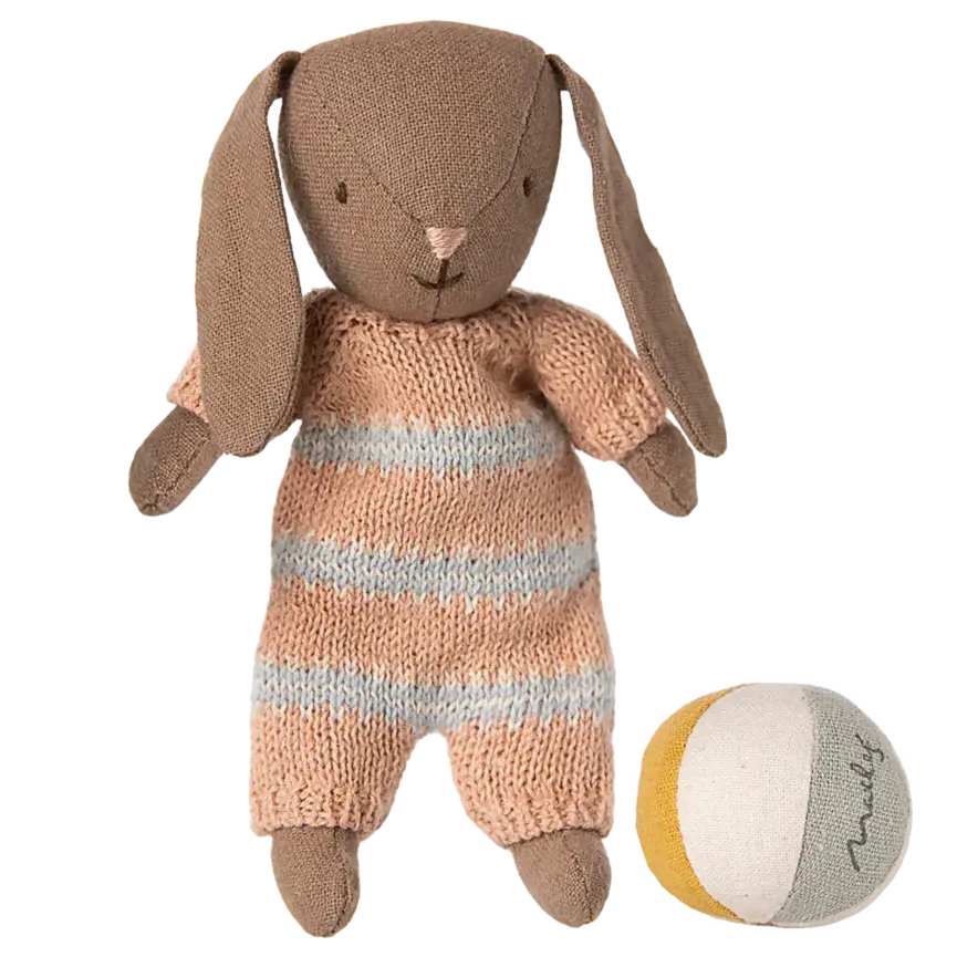 Maileg Bunny Set Brown Dusty Rose
