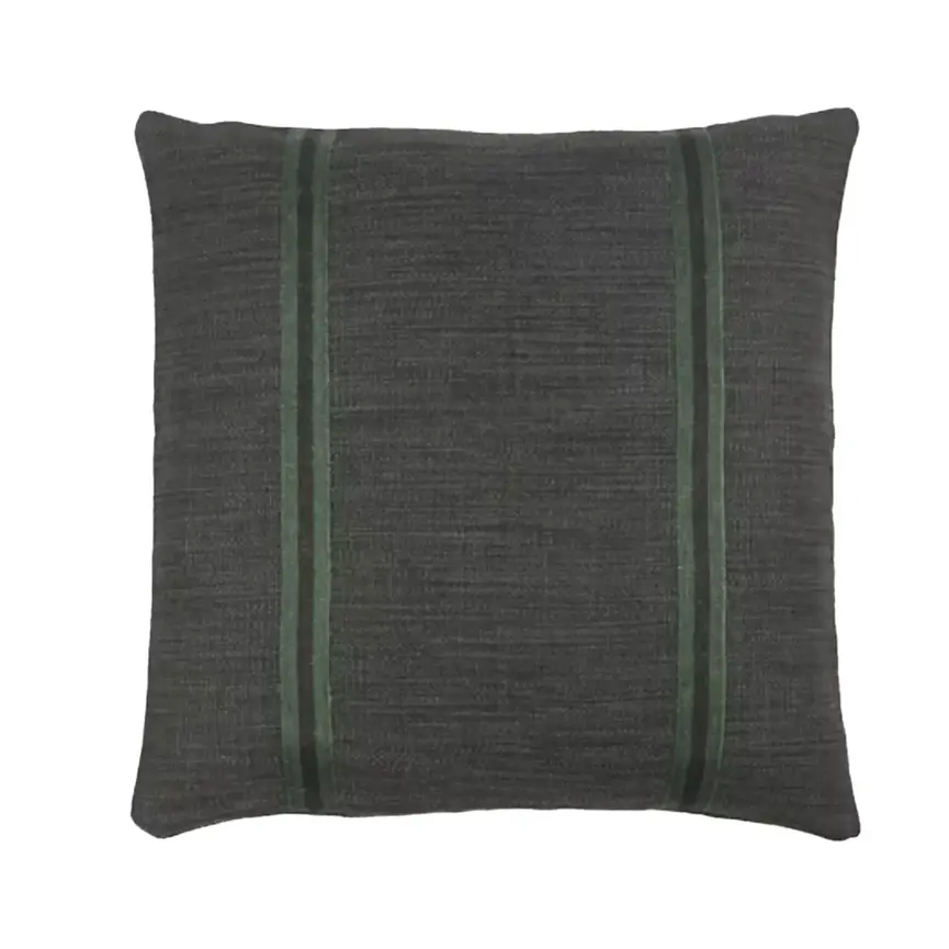 Libeco Leo Pillow Cover- Racing Green Stripe 25" x 25"