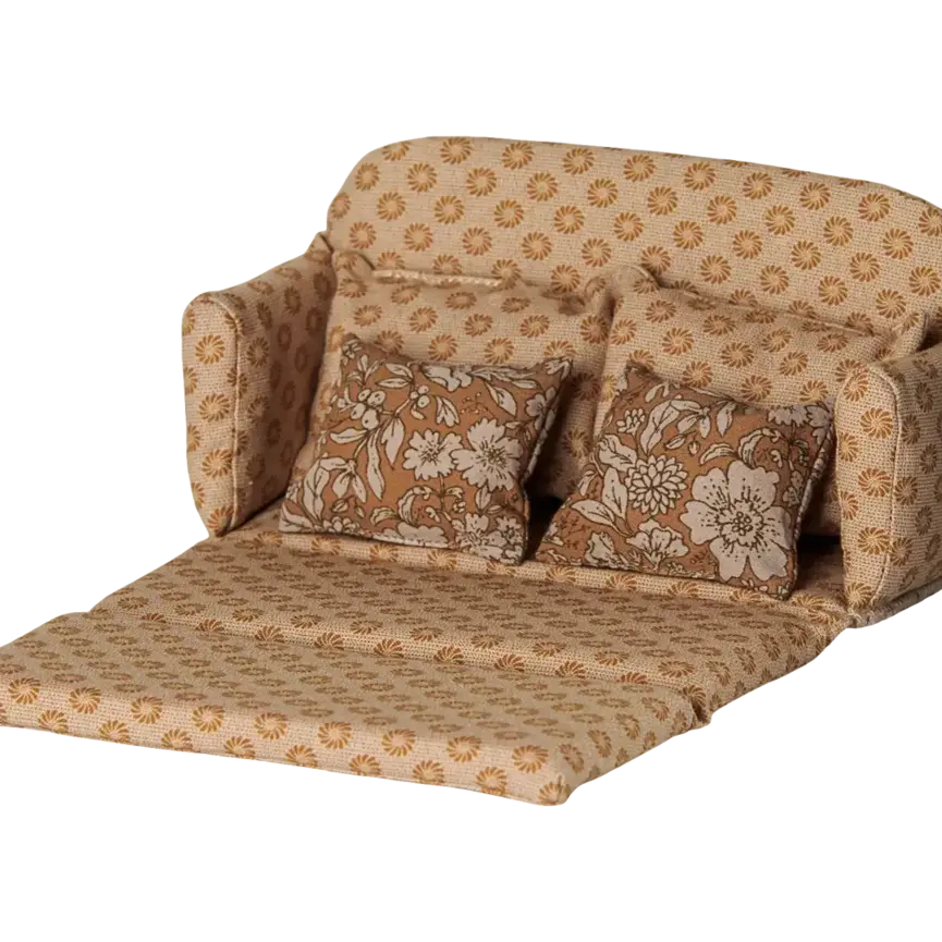 Maileg Sofa Bed, Mouse, Large- Ocher