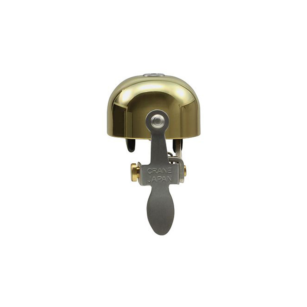 Crane Bell Co. E-NE Fahrradklingel goldfarben, Klemmung: 22.2mm bis