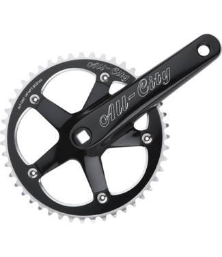 Track Crankset All-City 612 Track Crank 170mm Black 144bcd