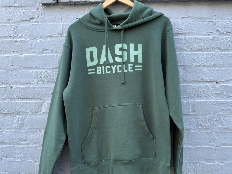 Dash Bicycle Shop Hoodie Dash Logo -Green