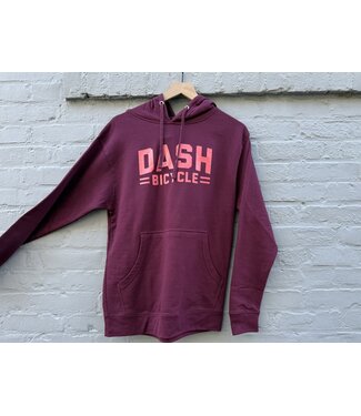 Dash Bicycle Shop Hoodie Dash Logo -Maroon/Maroon