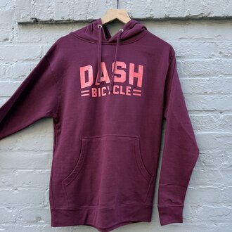 Dash Bicycle Shop Hoodie Dash Logo -Maroon/Maroon