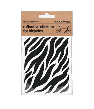 Bookman Visibility Reflective Stickers, Zebra, Black