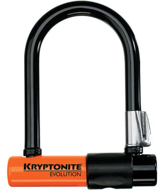 Kryptonite Evolution Series U-Lock - 3.25 x 5.5", Keyed, Black, W Bracket