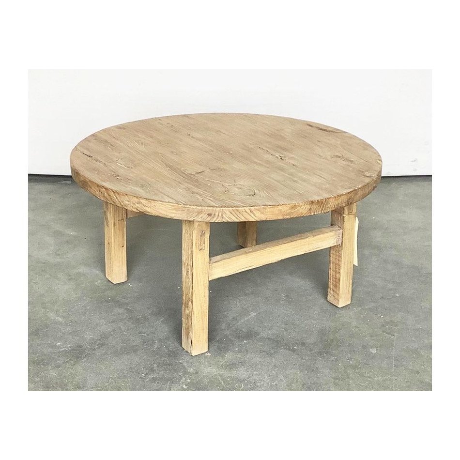 Vintage Wood Round Coffee Table Vintage Wood Round Coffee Table