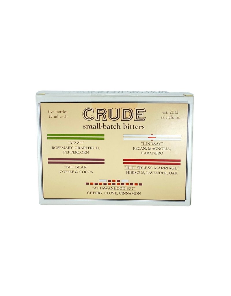 Crude Bitters- 5 pack Sampler Set (1/2 oz)