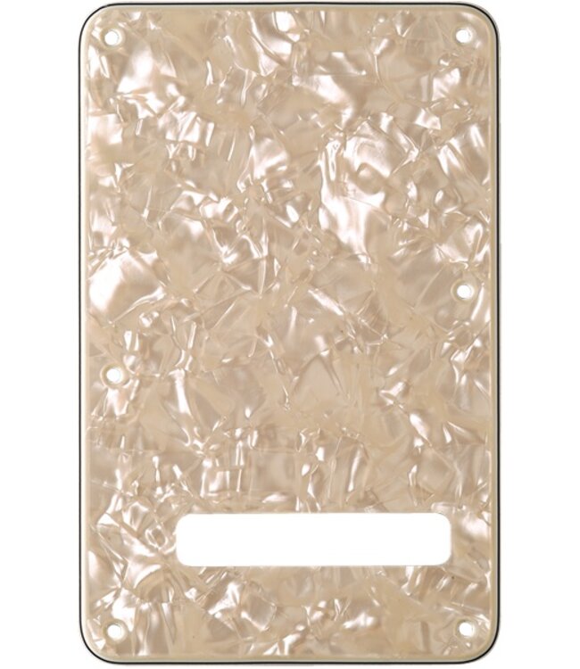 Fender Stratocaster Backplate, White Moto