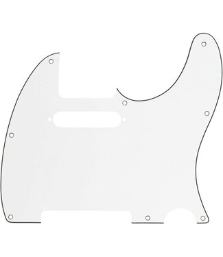 Fender Fender Tele White 3-Ply Pickguard, 8 Hole