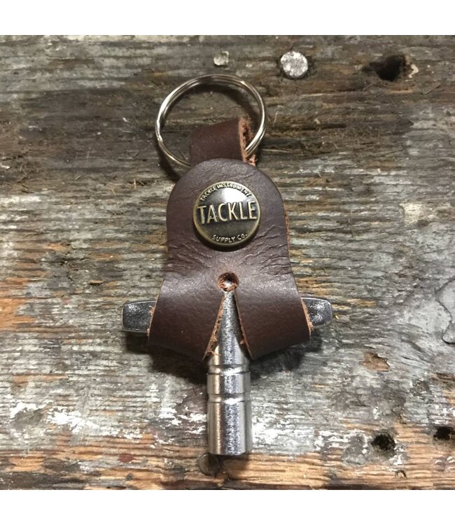 Tackle Leather Drum Key Case - Mahogany