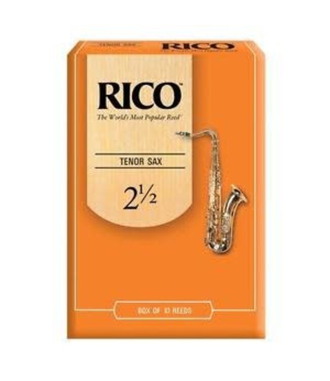 Rico by D'Addario Tenor Sax Reeds - Strength 2.5, 10-pack