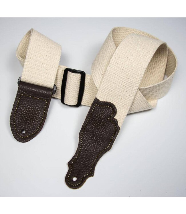 Franklin 2" Cotton Strap, Natural/Chocolate