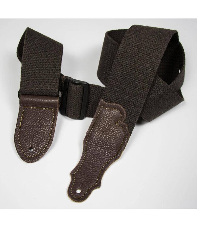 Franklin 2" Cotton Strap, Chocolate/Chocolate