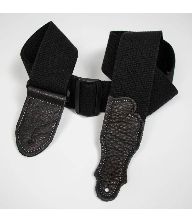 Franklin 2" Cotton Strap, Black/Black
