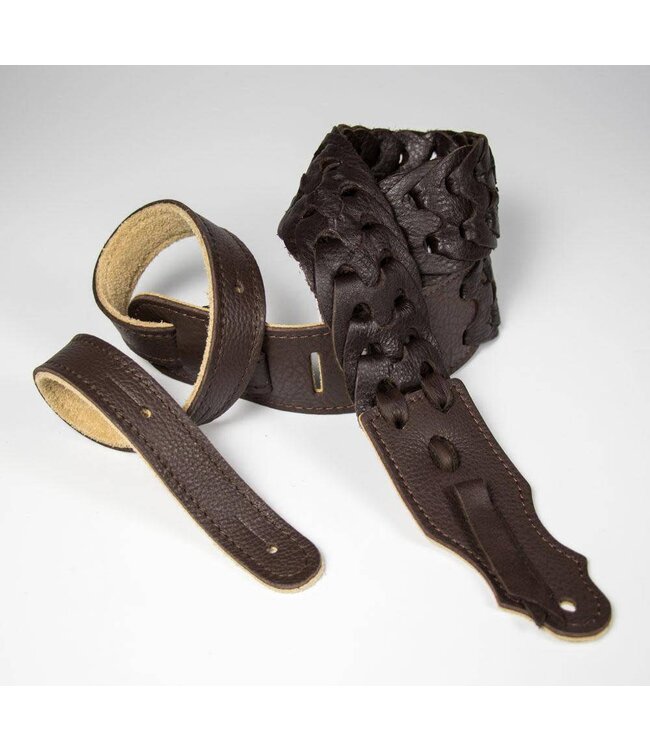 Franklin 2" Leather Link Strap, Chocolate