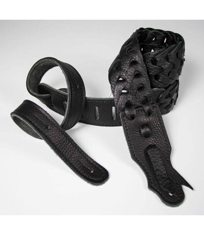 Franklin 2" Leather Link Strap, Black