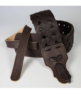 Franklin Franklin 3" Leather Link Strap, Chocolate