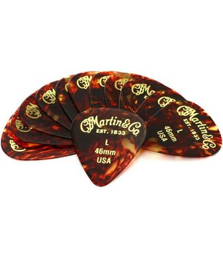 Martin Martin 46mm Standard Tortoise Shell Pick Pack, 12pc