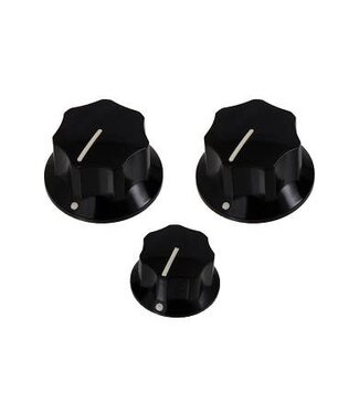 Allparts Allparts PK-0174 Set of 3 Knobs for Jazz Bass®, Black