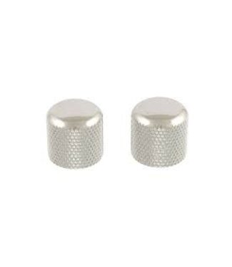 Allparts Allparts MK-3300 Push-on Metal Dome Knobs, 2pc Chrome