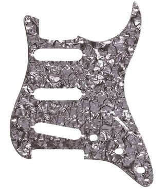 Fender Fender Pickguard, Stratocaster® S/S/S, 11-Hole Mount, Black Pearl, 4-Ply