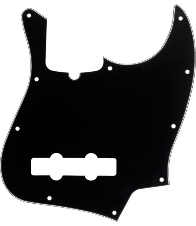 Fender Jazz Bass Pickguard, 10-Hole Mount (with Truss Rod Notch), B/W/B, 3-Ply